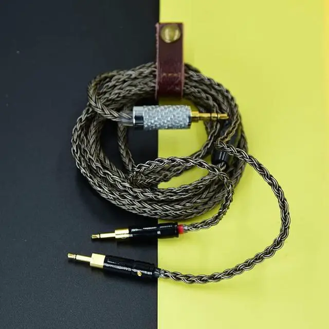 Alt view image 5 of 6 - 3.5mm Headphone Cable Compatible for Sennheiser HD700 HD 700 Headphones 16 Core Silver Plated Replacement Audio Upgrade Cable (1.5ft, Black)