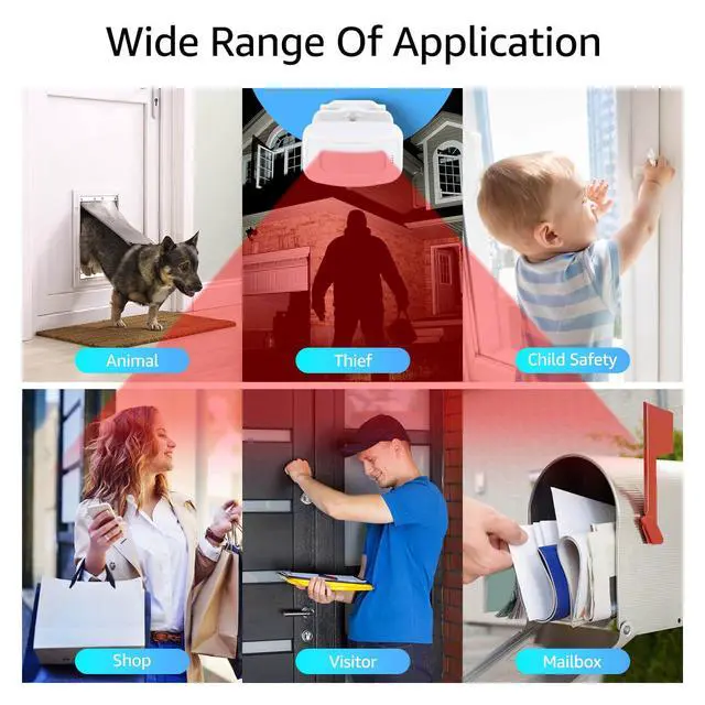 Alt view image 2 of 3 - Sensor for Motion Sensor Doorbell, Motion Sensor Alarm Indoor, Motion Sensor Light, Wireless Welcome Doorbell for Indoor Home Business Entry Alert Store Office School (Only 1 Sensor)
