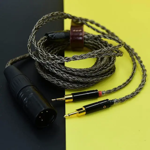 Alt view image 3 of 7 - HiFi Cable with 4-pin XLR Balanced Male Compatible with Sennheiser HD700, HD 700 Headphones Silver Plated Replacement Audio Upgrade Cable (6.5ft, Grey)