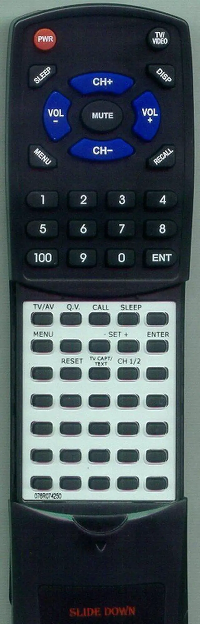 Main image of Replacement Remote Control for Orion TV1331A, DBTV1900, GOJ12347, TV1331, TVM1307AD