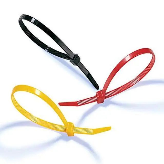Alt view image 4 of 6 - 8 Inch length, 50lb Medium Size Self Locking Red Nylon Cable Zip Ties -100 Piece