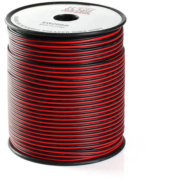Main image of 500FT 20 Gauge Red Black Stereo Speaker Cable Zip Cord Copper Clad Wire