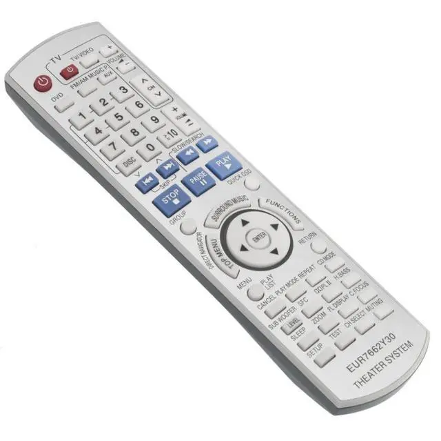Alt view image 2 of 4 - EUR7662Y30 Replacement Remote Control for Panasonic DVD Receiver Home Theater Stereo Sound System in Living Rooms or Rooms, Size Approximately About 8 x 2 x 0.6 in, Replace Models EUR7662Y40