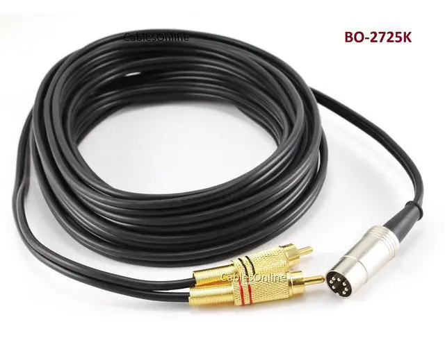 Alt view image 2 of 2 - CablesOnline, 25ft 7-Pin Din Male to 2-RCA Male Professional Grade Audio Cable for Bang & Olufsen, Naim, Quad...Stereo Systems, BO-2725K