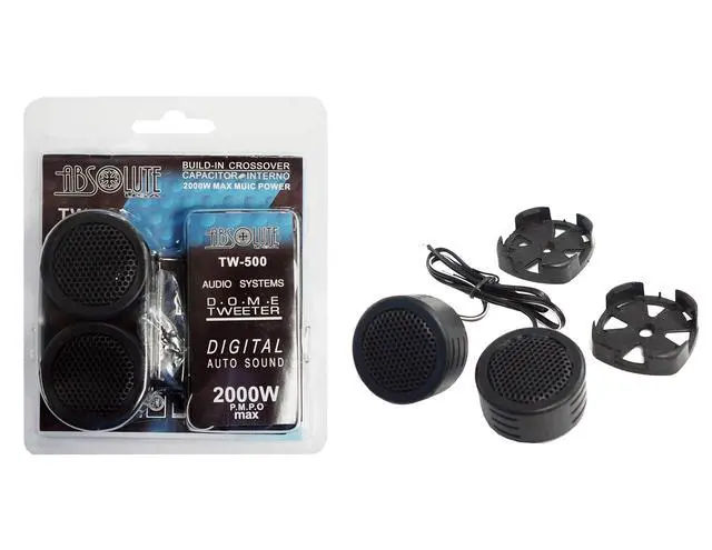 Alt view image 4 of 4 - Absolute TW-500 500WATTS MAX High Efficiency Dome Tweeter with Built-in Crossover (Pair)