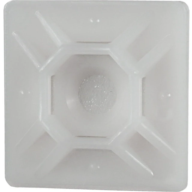 Main image of DT100S Cable Tie Mounting Base, 0.99-Inch Width by 0.2-Inch Height, Natural, 100-Pack