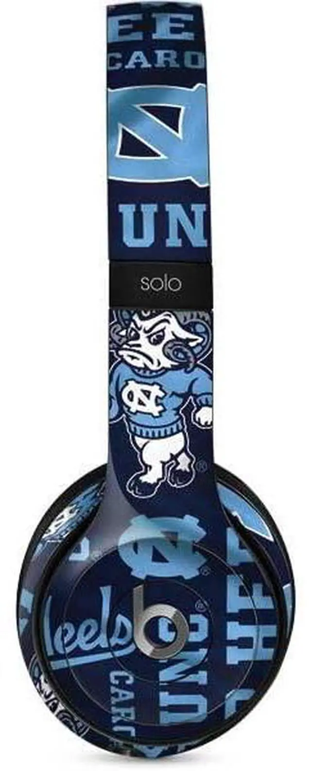 Main image of Decal Audio Skin Compatible with Beats Solo 2 Wired - Officially Licensed College North Carolina Tar Heels Design
