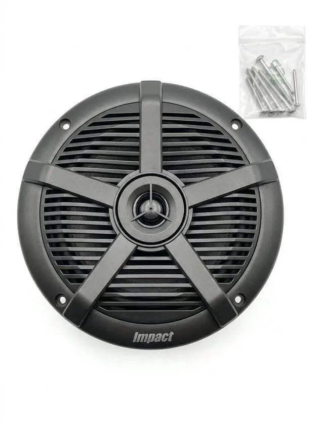 Alt view image 2 of 7 - 6.5" Marine Grade Speakers - 80W Waterproof Boat Speakers with Polypropylene Cone (Pair)