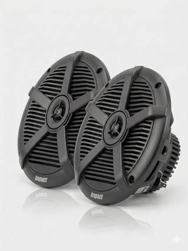 Main image of 6.5" Marine Grade Speakers - 80W Waterproof Boat Speakers with Polypropylene Cone (Pair)