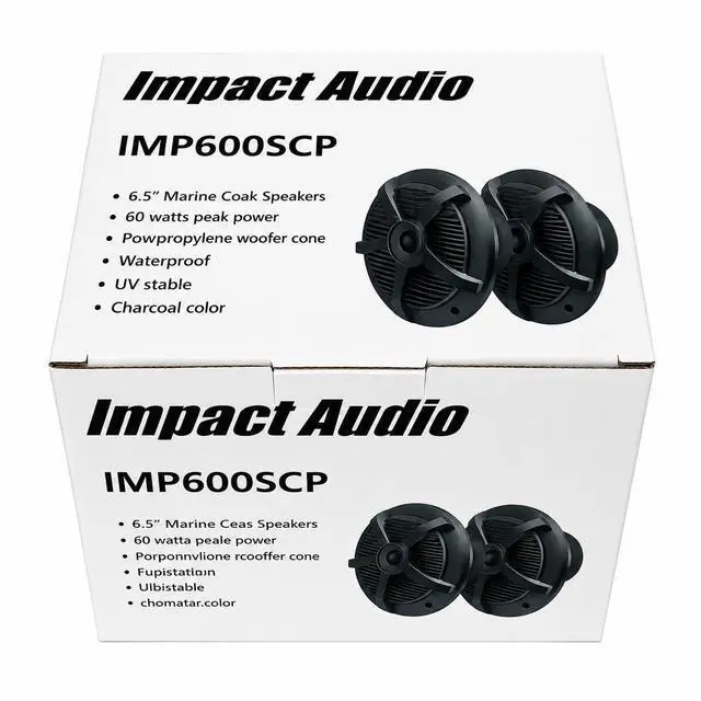 Alt view image 4 of 7 - 6.5" Marine Grade Speakers - 80W Waterproof Boat Speakers with Polypropylene Cone (Pair)