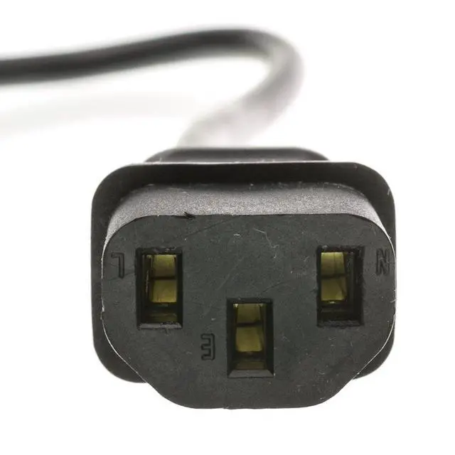Alt view image 5 of 6 - 10 feet Computer/Monitor Power Cord, C13 Female to NEMA 5-15P Male Plug, 3 Pin, 18 AWG, SVT, 10 Amp, C13 to Nema 5-15P Power Cable for PC/Monitor, Black