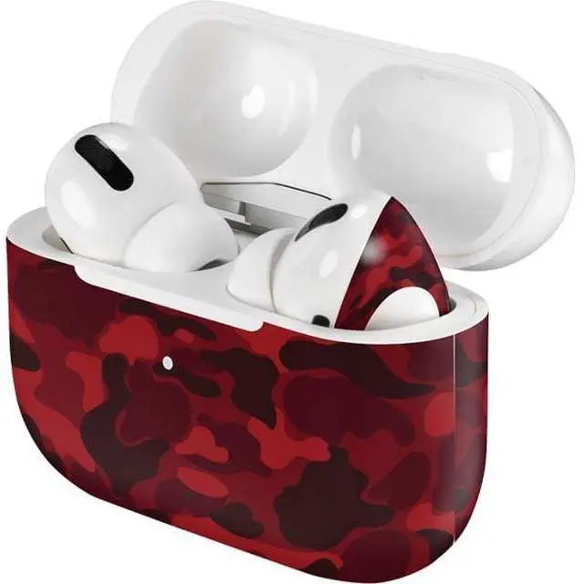 Alt view image 4 of 4 - Decal Audio Skin Compatible with Apple AirPods Pro - Red Street Camo Design