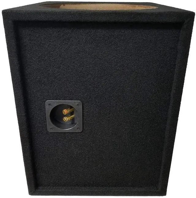 Alt view image 4 of 6 - 12" inch Car Single Subwoofer Ported Sub Enclosure w/Spring Terminal Black Carpet