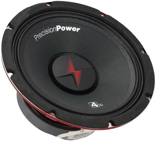 Alt view image 2 of 7 - Precision Power PM.804 200 Watt 8 in Pro Car Audio Mid-Range Speakers 4-Ohm, 100W RMS, 97dB, 120Hz-8kHz, for High-SPL Systems, 2-Piece