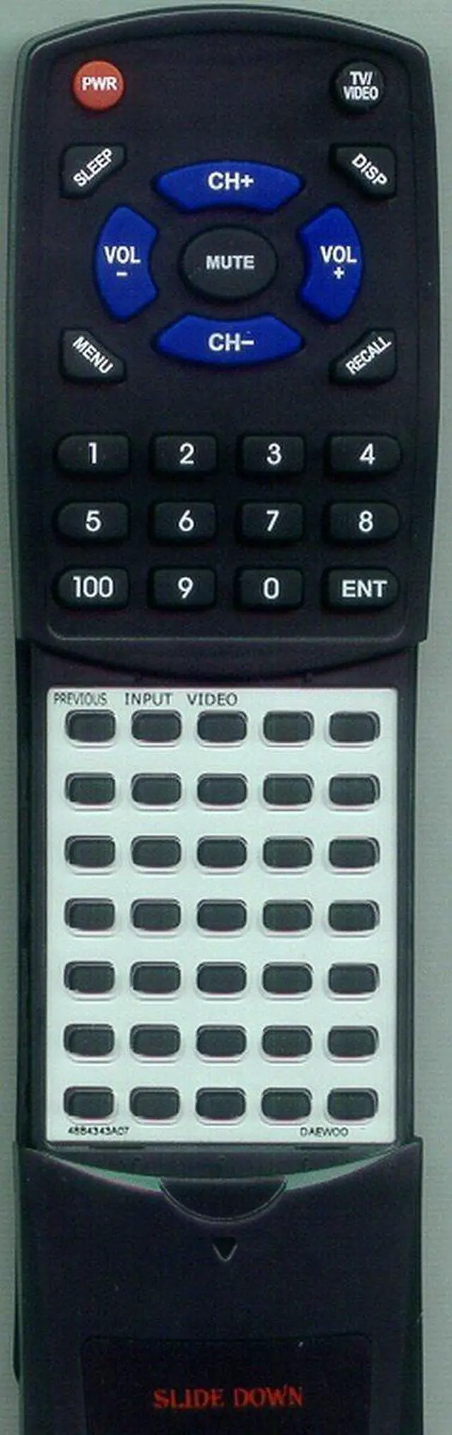 Main image of Replacement Remote Control for Daewoo DTQ27U4SC, DTQ27U1SC, DTQ19V6FCP, DTQ14V1FC
