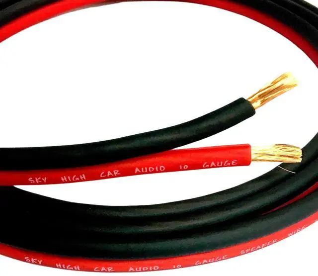 Main image of 25' feet True 10 Gauge AWG CCA Speaker Wire Red/Black Car Home Audio