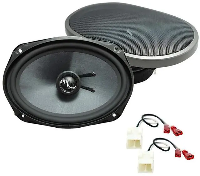 Main image of Fits Chrysler 300 2005-2007 Front Door 6x9 Premium Speakers | Carbon series sound upgrade, direct replacement swap, crisp highs and deep bass, sold as a pair, easy plug-in install