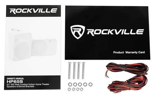 Alt view image 5 of 6 - Pair RockvilIe HP65S 6.5" Marine Box Speakers with Swivel Bracket for Boats