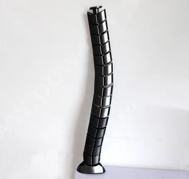 Alt view image 3 of 3 - Vertical Flexible Cable Manager - Wire Elevator Cord Tower - Black