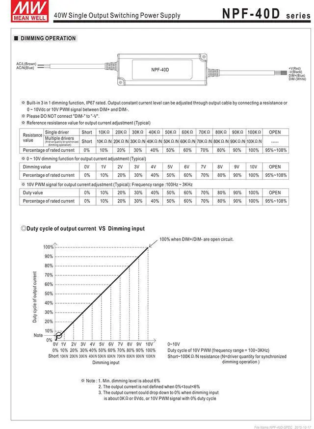 Alt view image 6 of 7 - MW NPF-40D-12 12V 3.34A 40W Single Output Switching with PFC LED Power Supply
