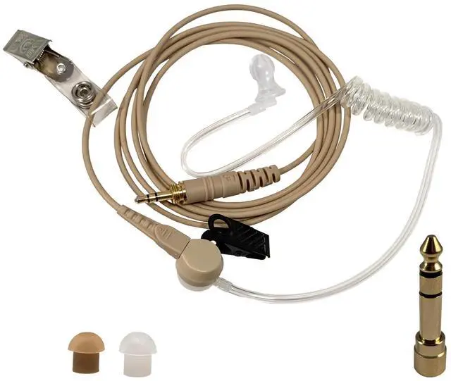 Main image of Universal IFB Earpiece 3.5mm & 1/4 Connector Anchor/Broadcaster in Ear Monitor Only On Camera On Stage Professional EarSet Compatible w/iPhone, Andriod, Telex, Clear-Com, Comrex, Lecstronics