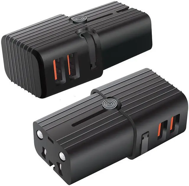Main image of Dual Universal USB Adapter Works for Micromax Canvas Juice 3 for Worldwide Power and Travel Between US/EU/CN/AUS/NZ/UK