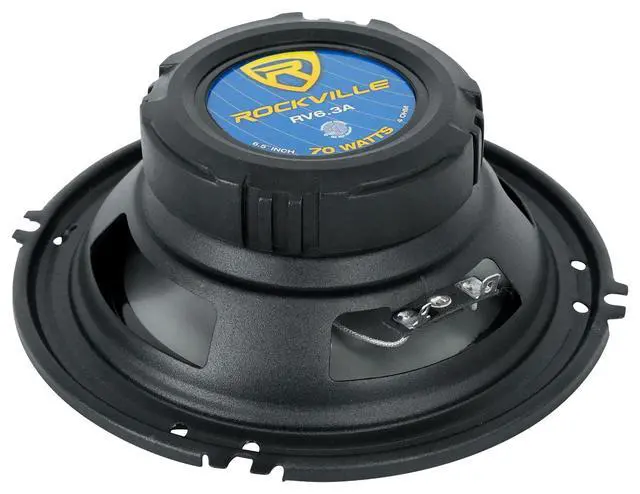 Alt view image 5 of 7 - RV6.3A 6.5" 3-Way Car Audio Speaker Pair with RV4.3A 4" Speakers | 750W Peak / 140W RMS CEA Rated, 4-Ohm, 91 dB, PEI Dome Tweeter, RV4.3A 4" Car Speaker Pair, Grilles Included, 4-items