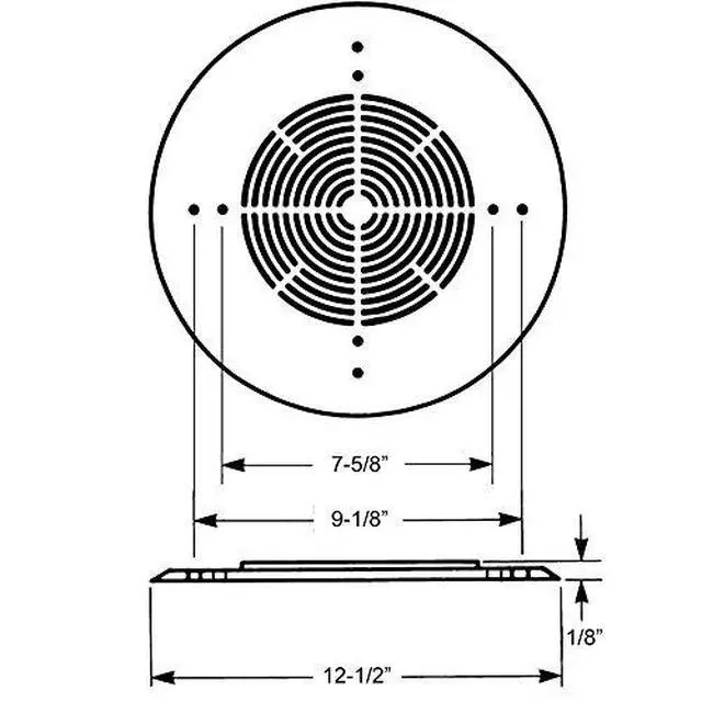 Alt view image 2 of 2 - Fourjay FJ8W Standard Ceiling Speaker Grill
