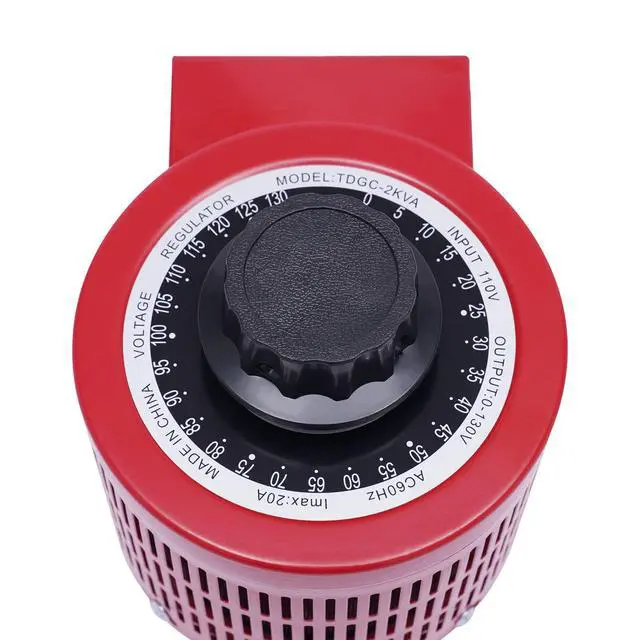 Alt view image 3 of 7 - Variable Voltage Transformer, 2000VA Auto Voltage Converter with Thermal Protection, 110V Input 0-130V Output AC Voltage Regulator Power Supply for Motor Speed Control