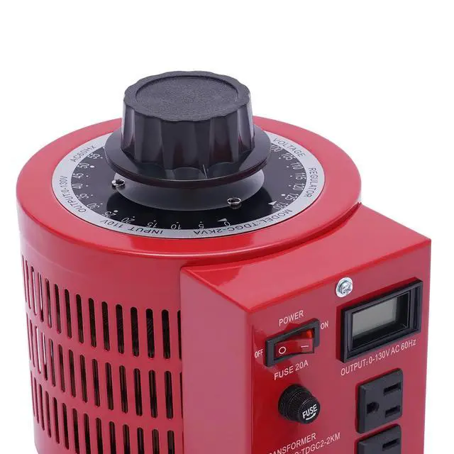 Alt view image 5 of 7 - Variable Voltage Transformer, 2000VA Auto Voltage Converter with Thermal Protection, 110V Input 0-130V Output AC Voltage Regulator Power Supply for Motor Speed Control