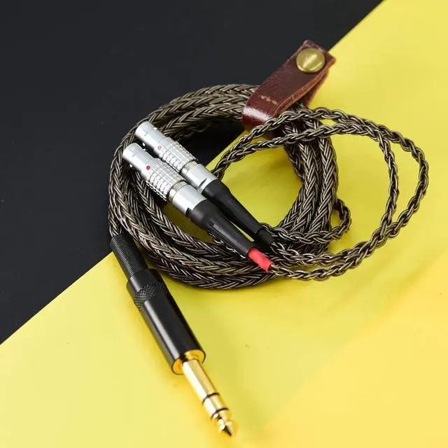 Alt view image 4 of 7 - 6.5 6.35 mm TRS Jack HiFi 7N ooc Silver Plated Headphones Replacement Cable Upgrade Cabl for Focal Utopia ELEAR Headphones Earphone (1.2m(3.94ft))