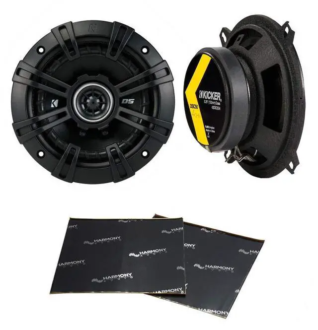 Main image of Kicker 43DSC504 5.25" DS Series 35W RMS 4 Ohm Coaxial Car Audio Speakers DSC5 Bundle Sound Dampening Speaker Kit