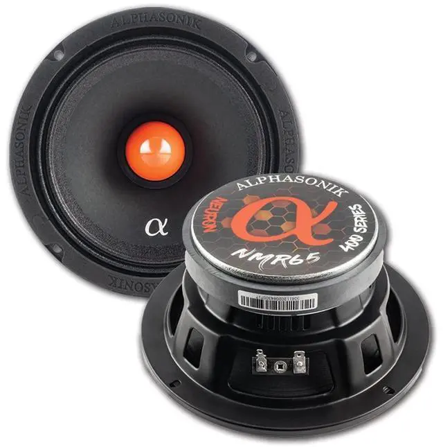 Main image of 1 Pair of NMR65 Neuron Series 6.5" 600 Watts Max 150 Watts RMS Mid-Range Car Audio Speaker 4-Ohm Cloth Surround, Non Pressed Paper Cone, Ferrite Magnet