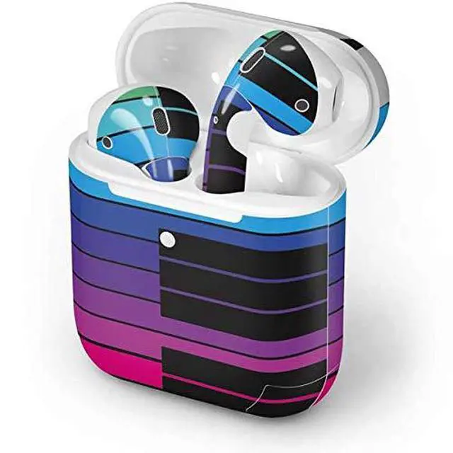 Alt view image 4 of 4 - Decal Audio Skin Compatible with Apple AirPods - Color Piano Keys Design