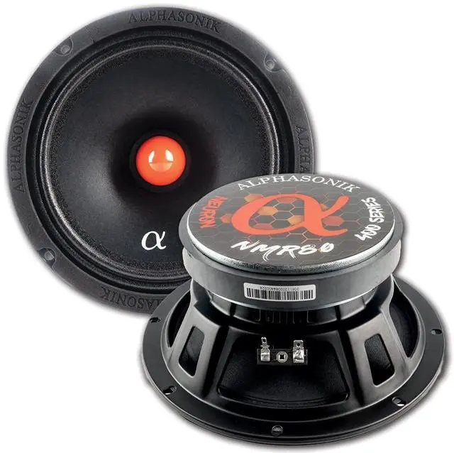 Main image of 1 Pair of NMR80 Neuron Series 8" 800 Watts Max 200 Watts RMS Mid-Range Car Audio Speaker 4-Ohm Cloth Surround, Non Pressed Paper Cone, Ferrite Magnet