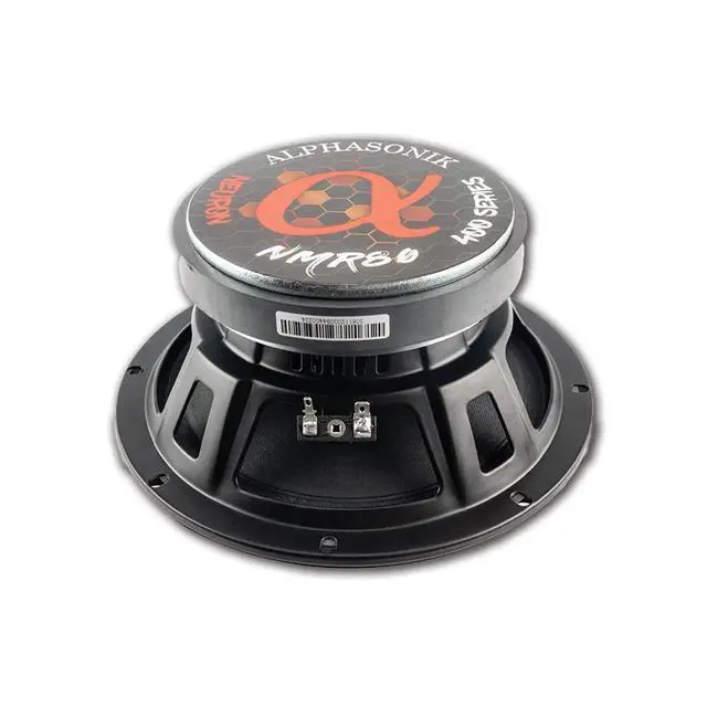 Alt view image 6 of 6 - 1 Pair of NMR80 Neuron Series 8" 800 Watts Max 200 Watts RMS Mid-Range Car Audio Speaker 4-Ohm Cloth Surround, Non Pressed Paper Cone, Ferrite Magnet