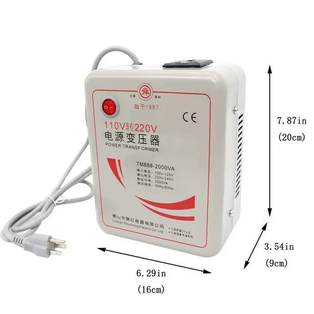 Alt view image 2 of 7 - Voltage Converter 110V Convert to 220V Commercial Adapter Transformer