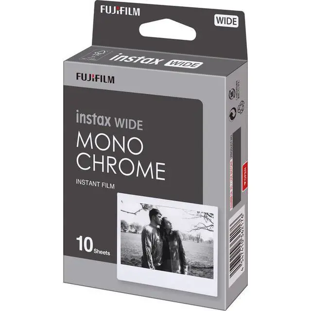 Alt view image 2 of 3 - INSTAX Wide Monochrome Film 20 Exposures Bundle | For Instant Photos, Scrapbooks & Sharing | Includes Cleaning Cloth