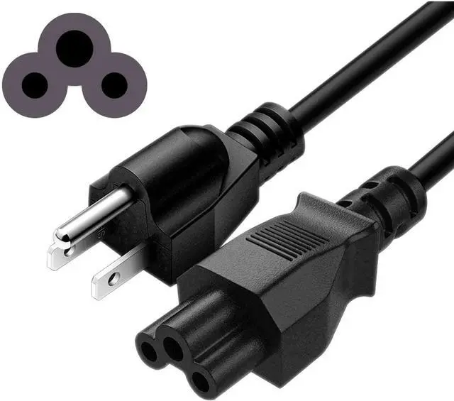 Main image of 10 Ft 3 Prong AC Laptop Power Cord Cable for Dell IBM Hp Compaq Asus Sony Toshiba Lenovo Acer Gateway Notebook Computer Charger Spare: IEC-60320 IEC320 C5 to NEMA 5-15P
