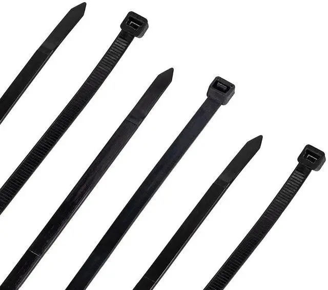 Main image of 20-Inch Nylon Cable Ties, Black, 120 lbs, 100 Pack