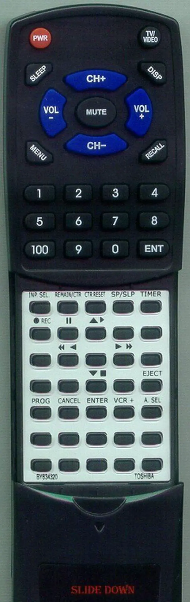 Main image of Replacement Remote Control for Toshiba BY634320, VC602, W602, BY730474, W604, VC607