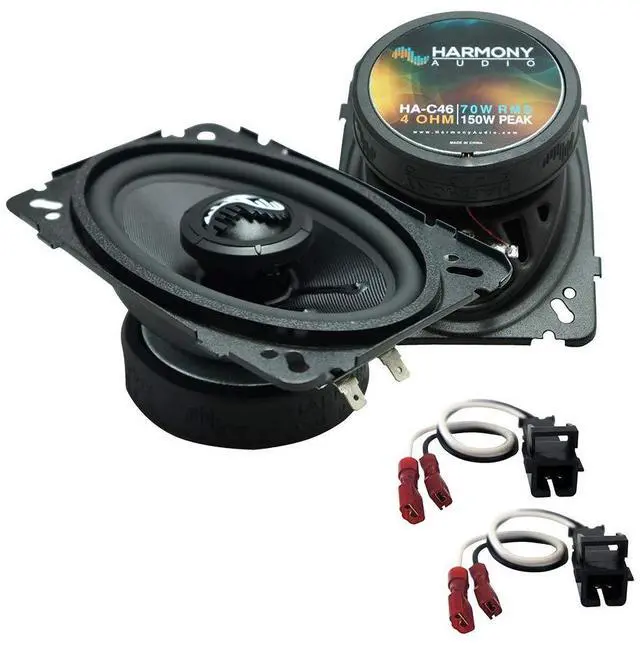 Main image of Fits Chevy S-10 2002-2004 Front Dash Premium Speakers HA-C46 | Direct 4x6 drop-in replacement for pickup trucks, plug-and-play upgrade install, improved clarity, refreshes OEM sound