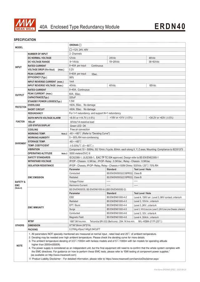 Alt view image 2 of 5 - ERDN40-24 40A Enclosed Type Redundancy Module ERDN40