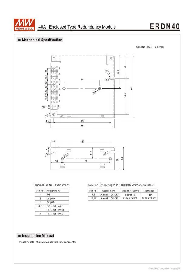 Alt view image 5 of 5 - ERDN40-24 40A Enclosed Type Redundancy Module ERDN40