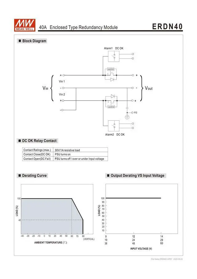 Alt view image 3 of 5 - ERDN40-24 40A Enclosed Type Redundancy Module ERDN40