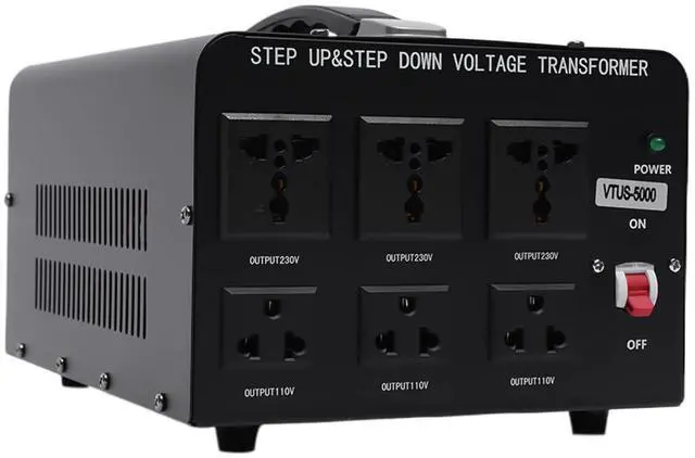 Alt view image 5 of 7 - VTUS-5000VAliu Transformer,5000 Watt Voltage Converter Transformer Heavy Duty Step Up/Down Convert from 110-120 Volt to 220-240 Volt and from 220-240 Volt to 110-120 Volt