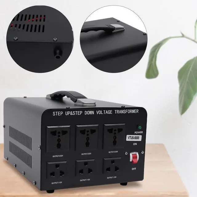 Alt view image 4 of 7 - VTUS-5000VAliu Transformer,5000 Watt Voltage Converter Transformer Heavy Duty Step Up/Down Convert from 110-120 Volt to 220-240 Volt and from 220-240 Volt to 110-120 Volt