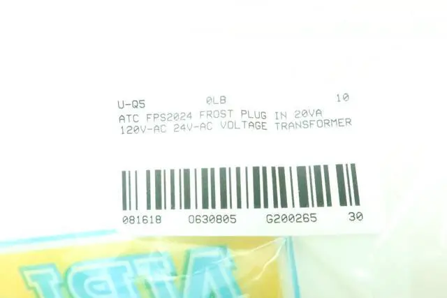 Alt view image 6 of 6 - FPS2024 Frost Plug in Voltage Transformer 20VA 120V-AC D630805