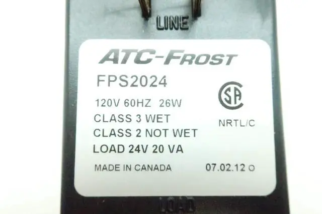 Alt view image 5 of 6 - FPS2024 Frost Plug in Voltage Transformer 20VA 120V-AC D630805