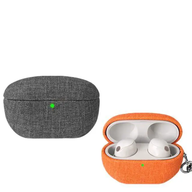 Alt view image 3 of 4 - Slim Fit Fabric Protective Cover Accessories Case for Sony WF-1000XM5-Color#1